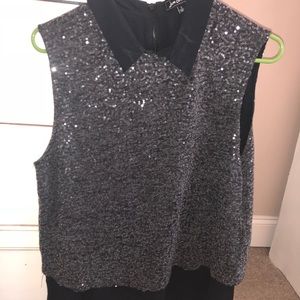 Black Sequin Top